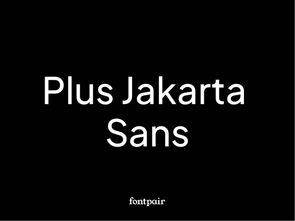 Czcionka Plus Jakarta Sans